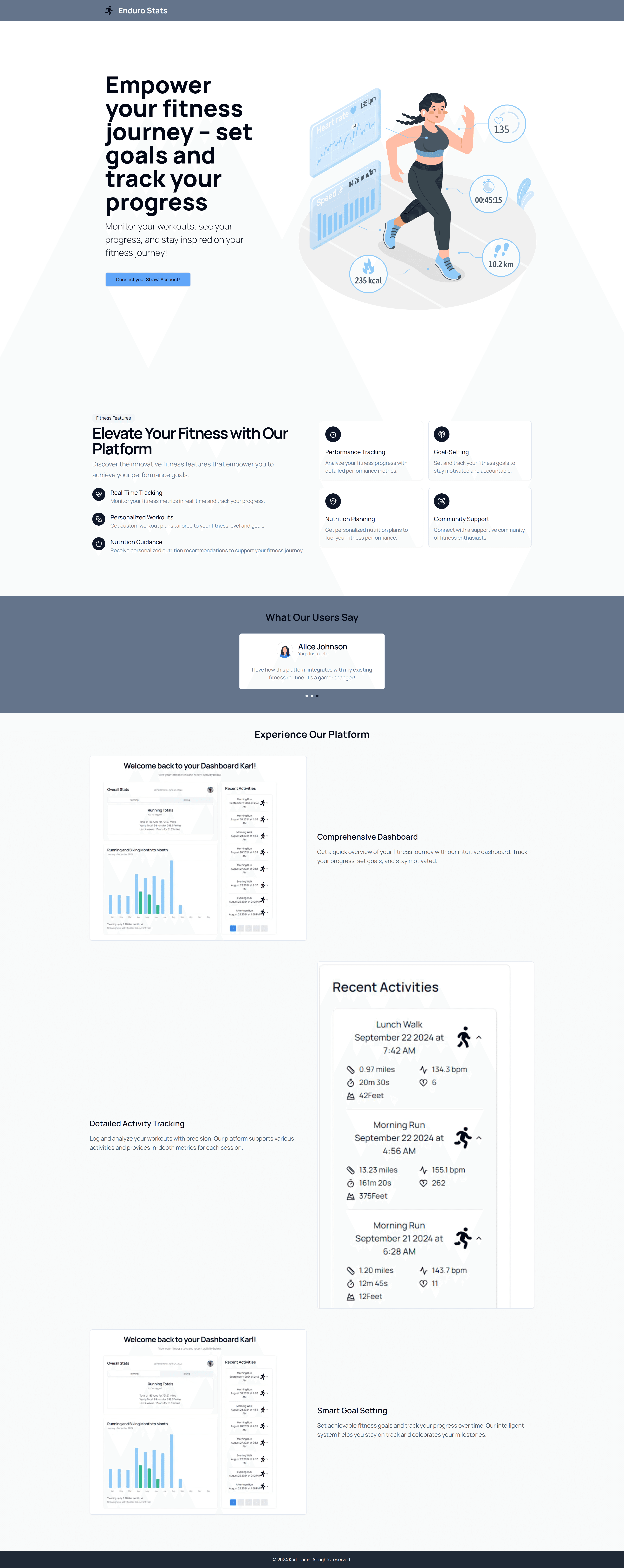 Enduro Stats project screenshot