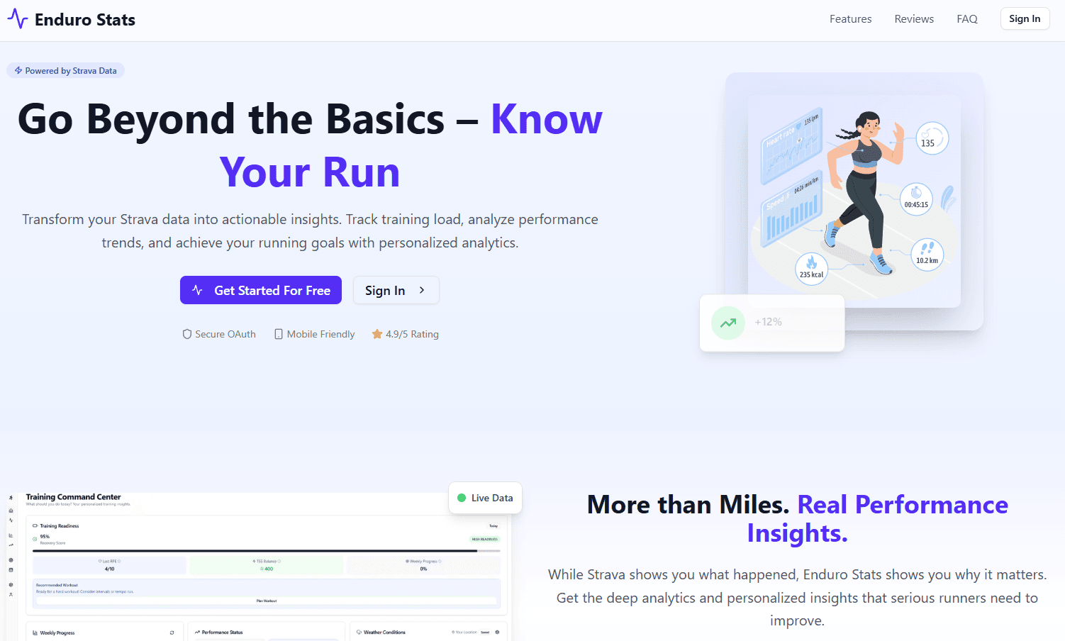 Enduro Stats V2 project screenshot